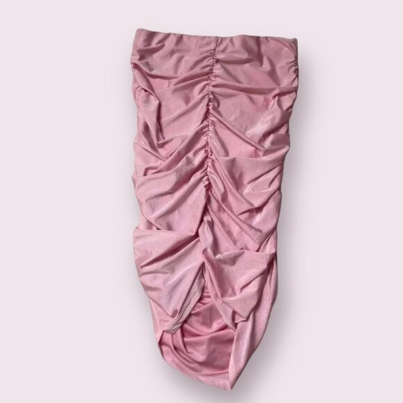 ⭐️ Ruffled Ruched Boho Glam Baddie Chic Party Club Dancing Pastel Hip Midi Skirt - Picture 1 of 6